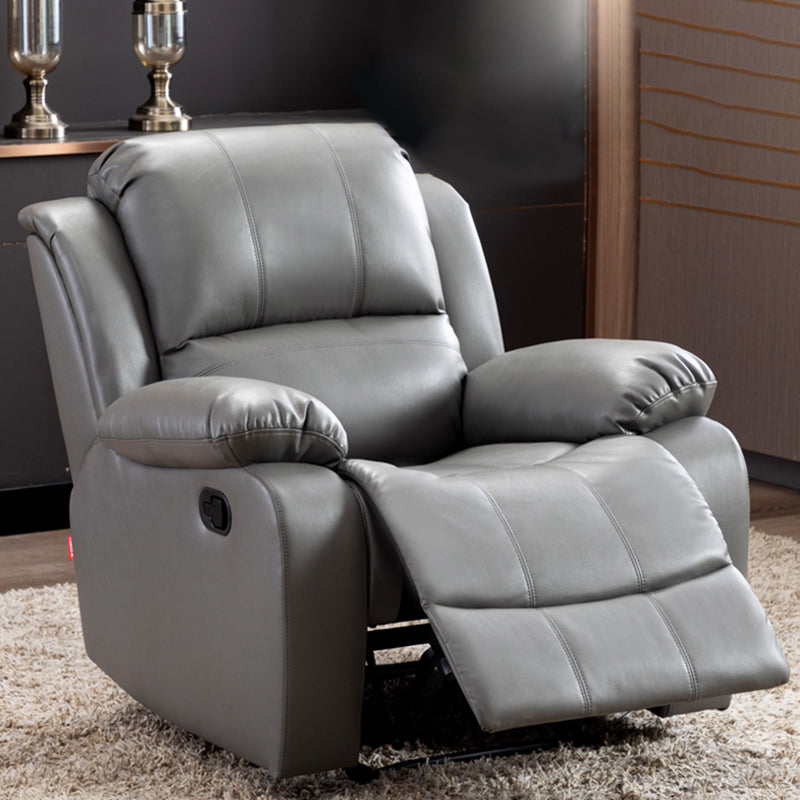 36.6" W Faux Leather Standard Recliner Swivel Base Single Recliner with USB Charge Port