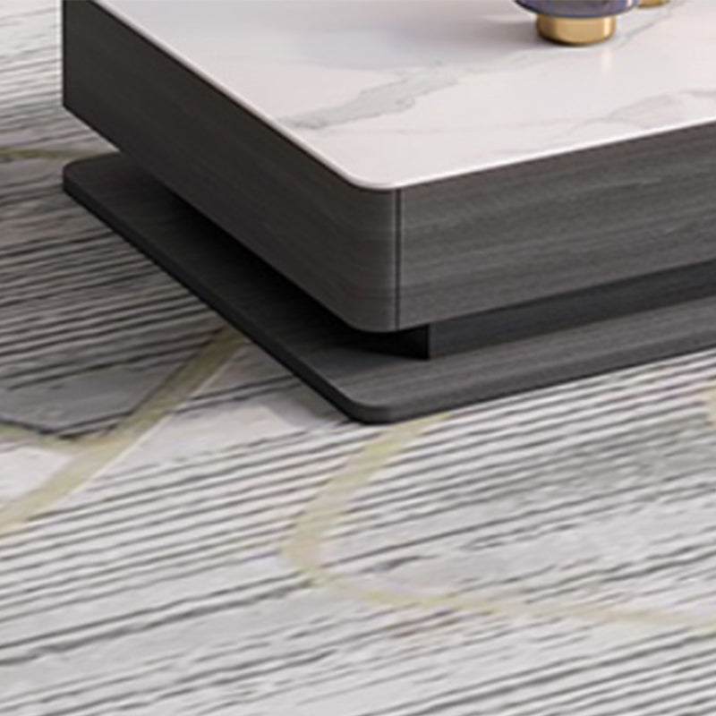 Block Slate Coffee Table No Distressing Rectangle Single Coffee Table with Drawers