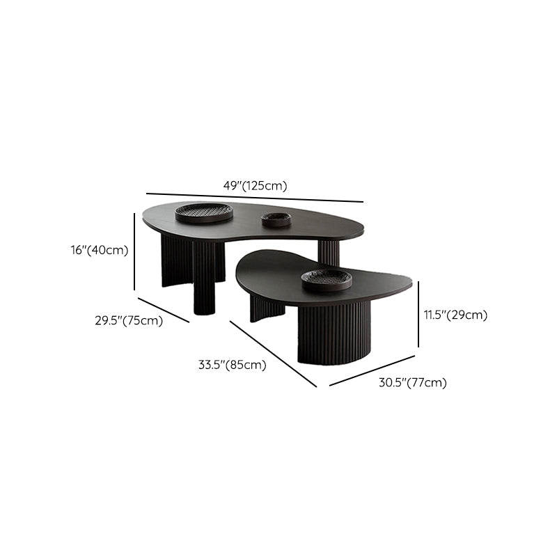 Modern Single Coffee Table No Distressing Solid Wood Bunching Tables