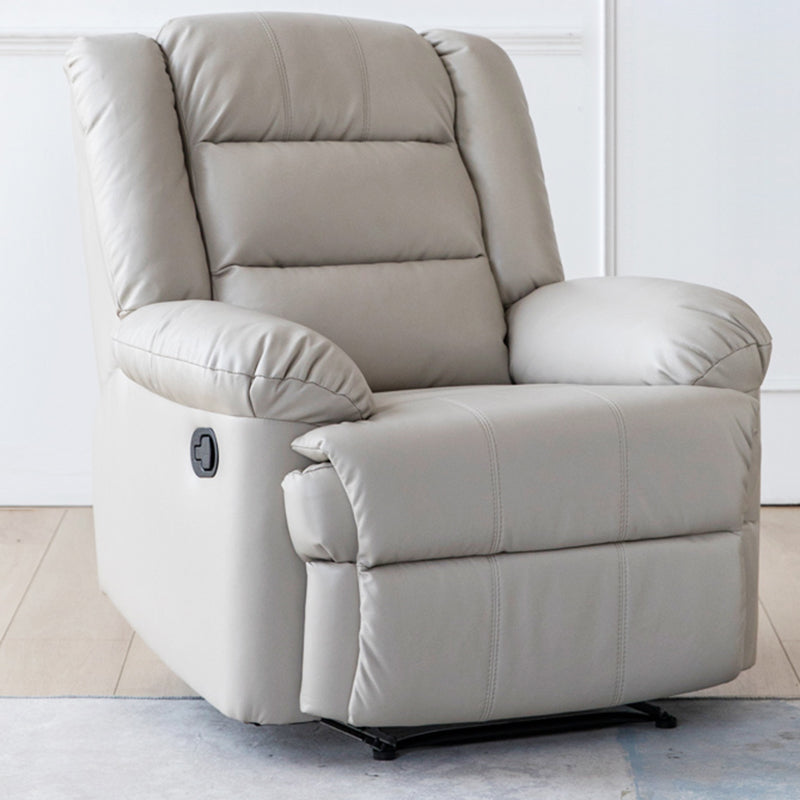 Recliner with Lumbar Metal Frame Standard Recliner Chair with Footrest