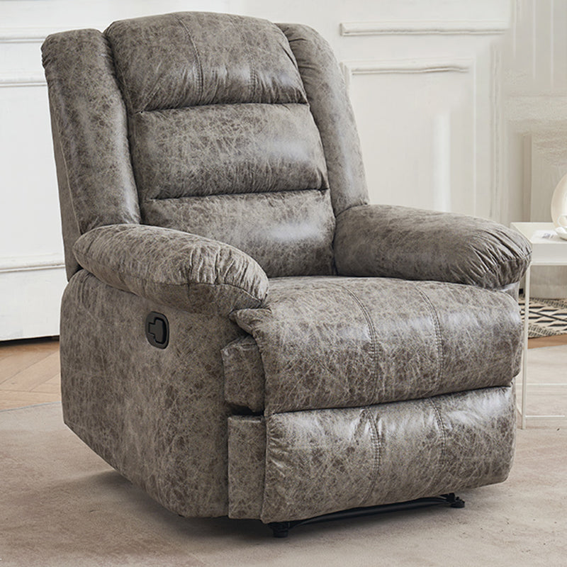 Recliner with Lumbar Metal Frame Standard Recliner Chair with Footrest