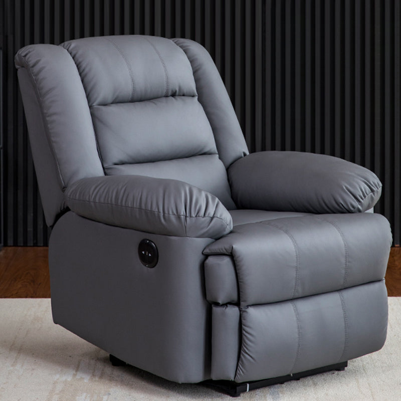 Recliner with Lumbar Metal Frame Standard Recliner Chair with Footrest