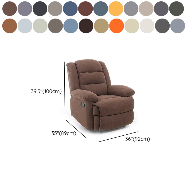 Recliner with Lumbar Metal Frame Standard Recliner Chair with Footrest