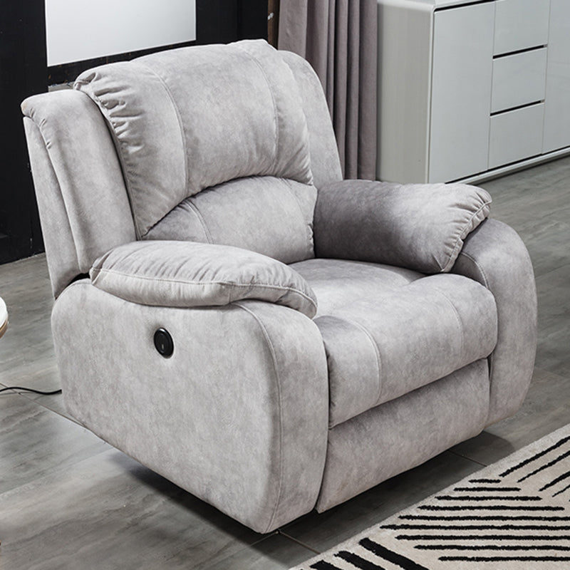 Faux Leather Recliner with Lumbar Metal Frame Standard Recliner Chair