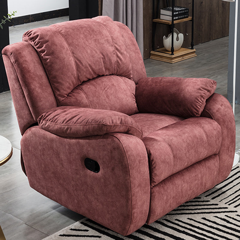 Faux Leather Recliner with Lumbar Metal Frame Standard Recliner Chair