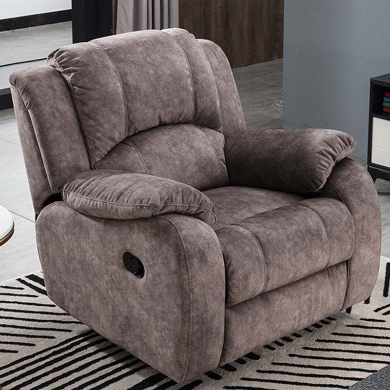 Faux Leather Recliner with Lumbar Metal Frame Standard Recliner Chair