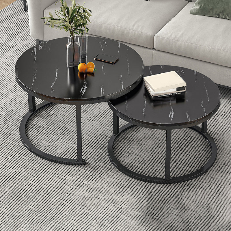 Slate Nesting Coffee Table Set No Distressing Round Coffee Table Set