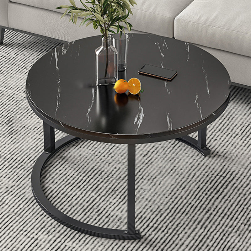 Slate Nesting Coffee Table Set No Distressing Round Coffee Table Set