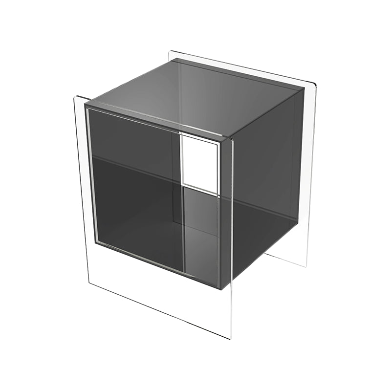 Modern Plastic End Table Set Square Bedside Side Table with Storage