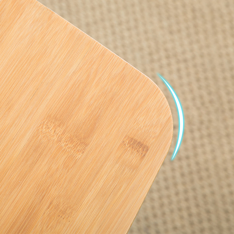 4 Legs Coffee Table Modern Wood Oval Cocktail Table with Shelf