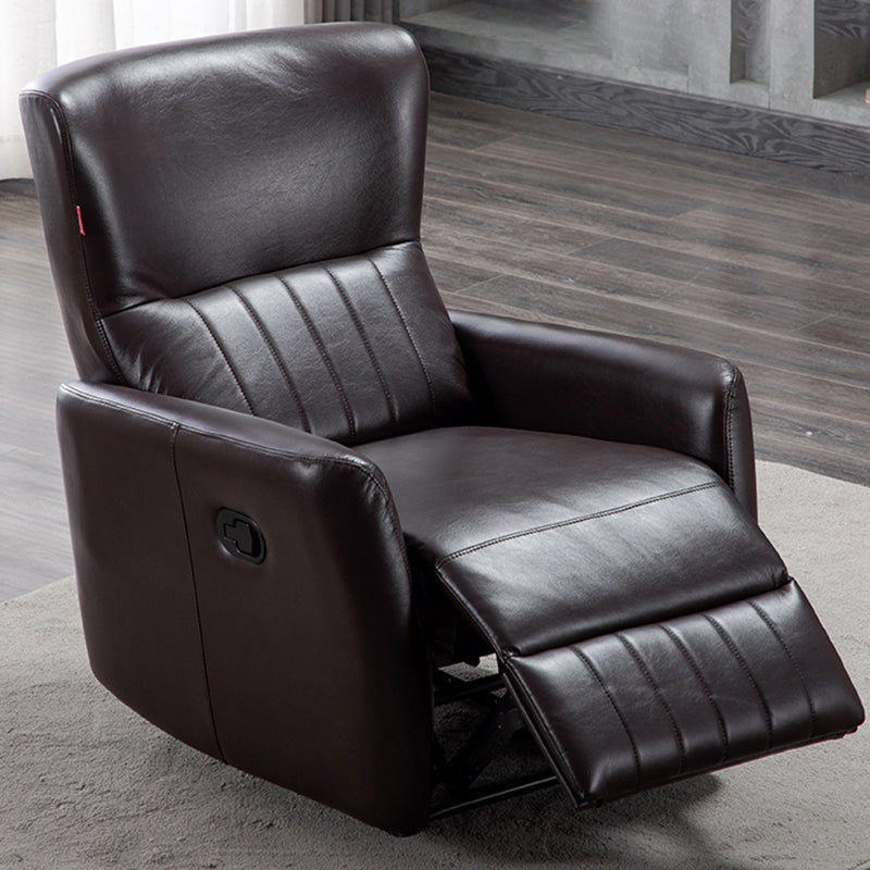 Contemporary Swivel Rocker Standard Recliner 31" Wide Solid Color Recliner Chair