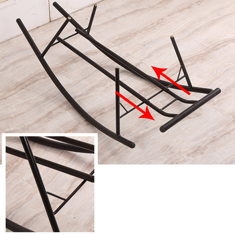 Single Iron Base Home Lazy Chair Leisure Rocking Chair for Balcony