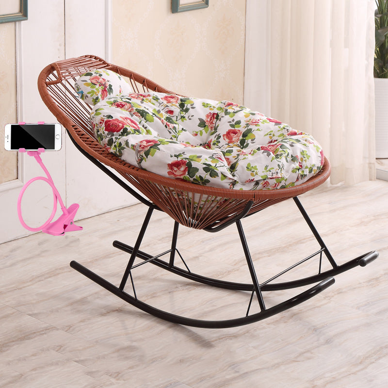 Simple Style Leisure Home Rocking Chair Iron Base Lounge Lazy Chair