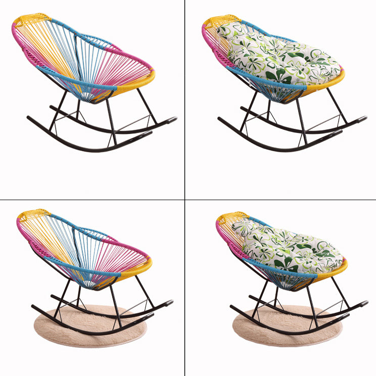 Simple Style Leisure Home Rocking Chair Iron Base Lounge Lazy Chair