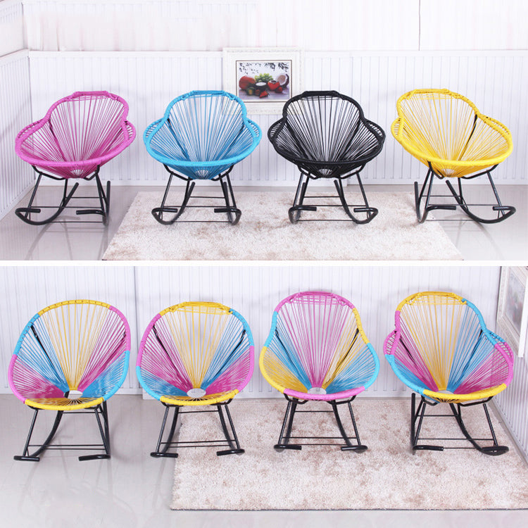 Simple Style Leisure Home Rocking Chair Iron Base Lounge Lazy Chair