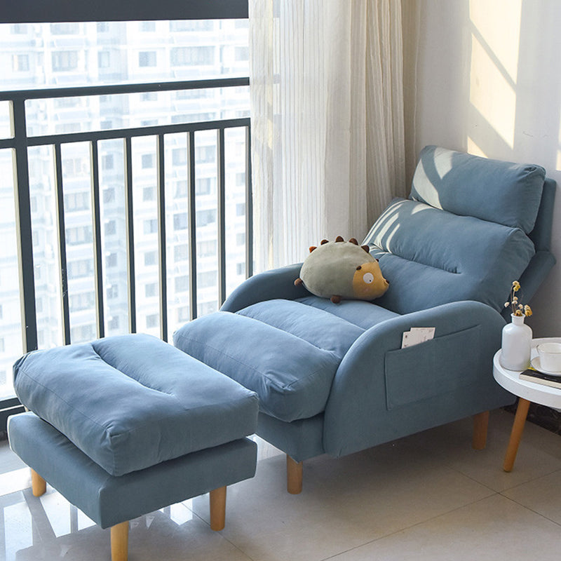 Adjustable Standard Recliner Wood Scandinavian Recliner Chair with Storage