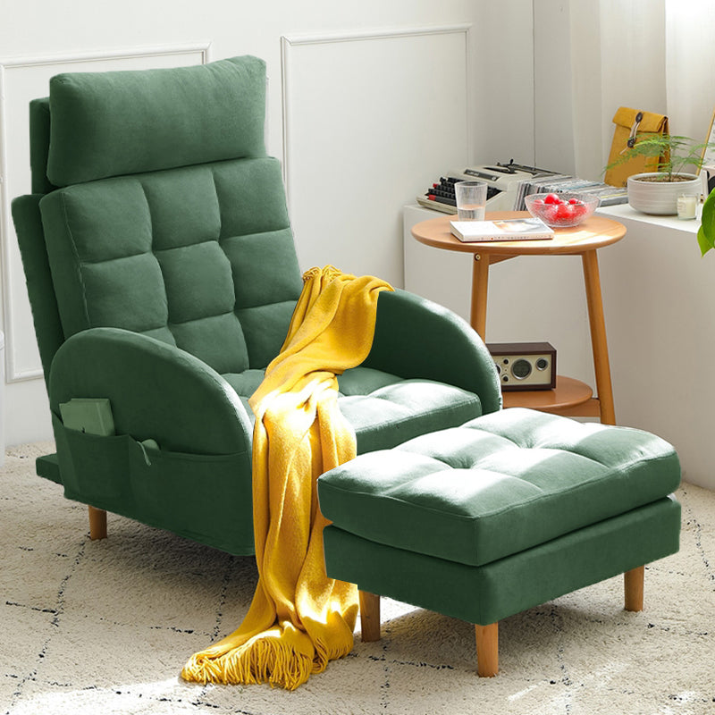 Adjustable Standard Recliner Wood Scandinavian Recliner Chair with Storage