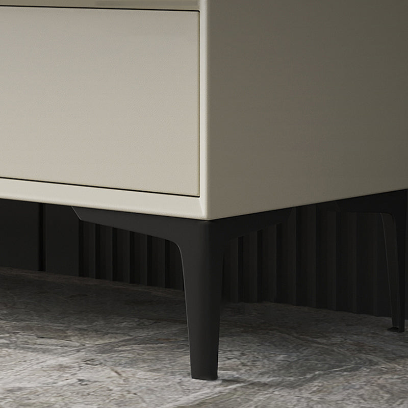 Contemporary Media Console Stone Enclosed Storage TV Stand for Living Room