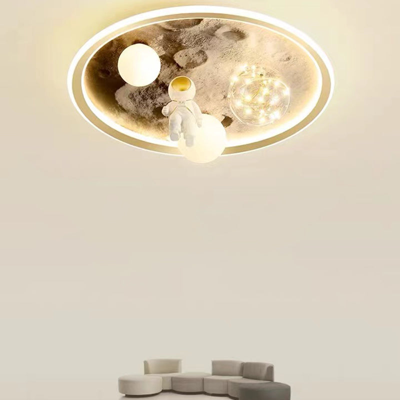 LED Acrylic Shaded Ceiling Light Children Flush Mount Lighting for Foyer
