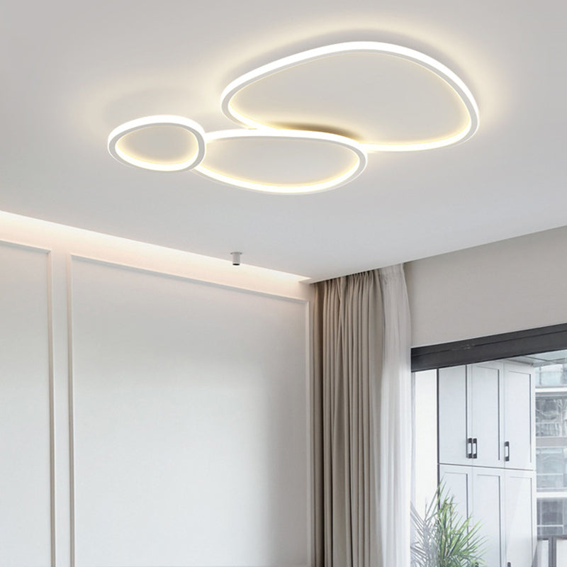 Contemporary Ceiling Light LED White Flush Mount Lighting for Living Room