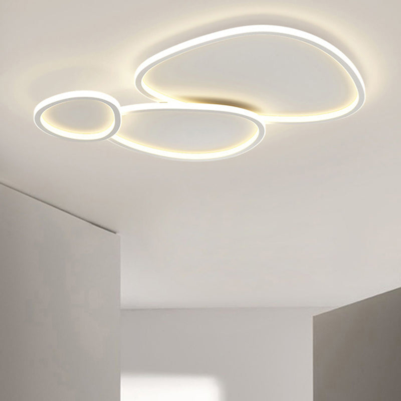 Contemporary Ceiling Light LED White Flush Mount Lighting for Living Room