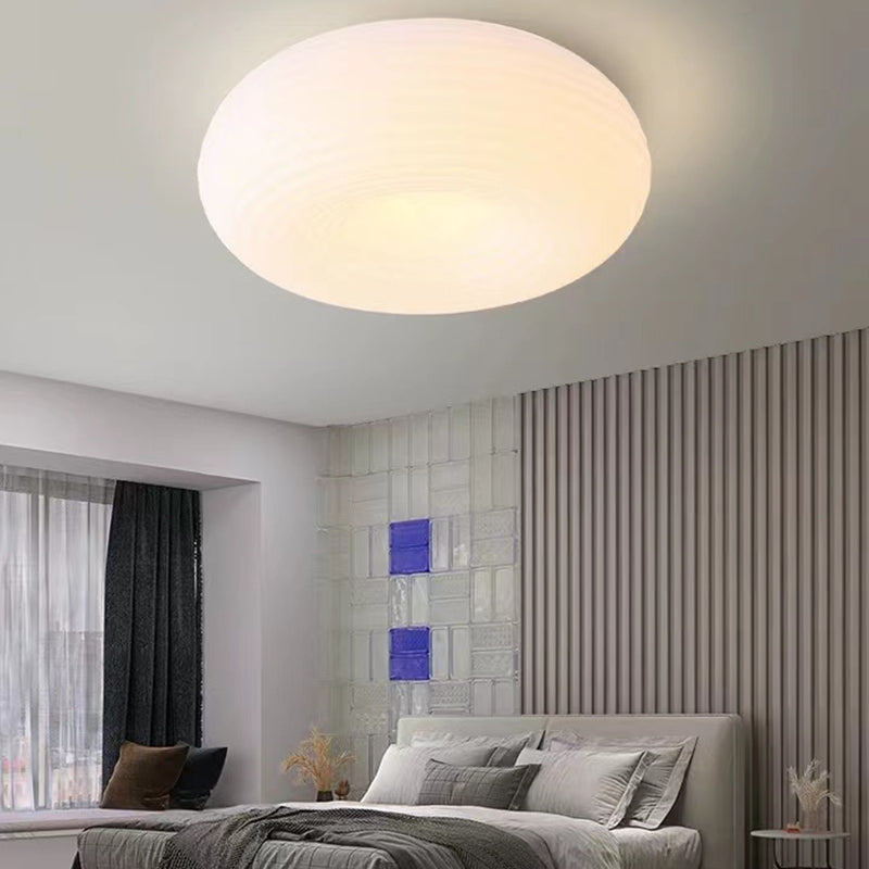 White Shaded Flush Mount Lighting Modernism LED Ceiling Light for Home