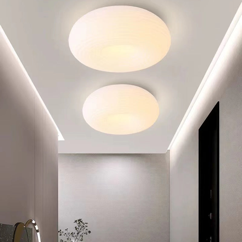 White Shaded Flush Mount Lighting Modernism LED Ceiling Light for Home