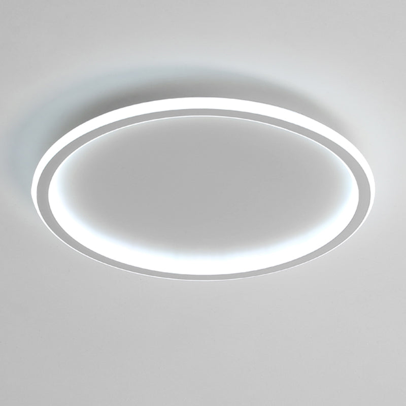 Round LED Ceiling Light Modern Ceiling Mount Lamp with Silica Gel Shade for Bedroom