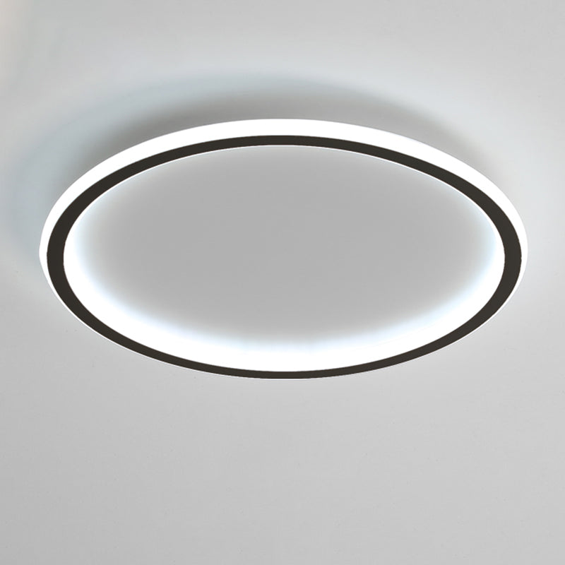Round LED Ceiling Light Modern Ceiling Mount Lamp with Silica Gel Shade for Bedroom