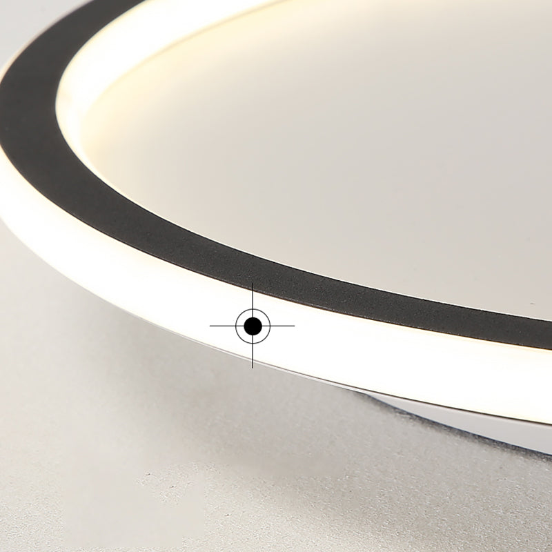 Round LED Ceiling Light Modern Ceiling Mount Lamp with Silica Gel Shade for Bedroom