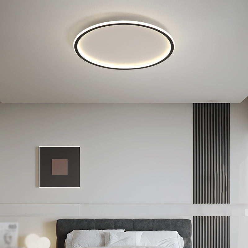 Round LED Ceiling Light Modern Ceiling Mount Lamp with Silica Gel Shade for Bedroom