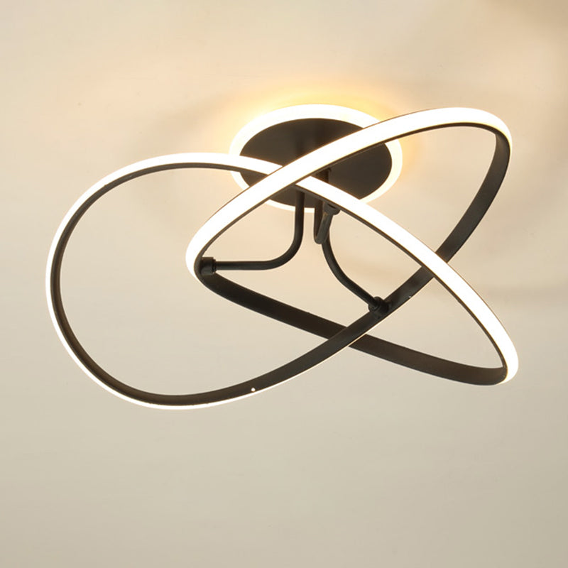 Modern LED Ceiling Light Strip Shape Ceiling Mount Lamp with Acrylic Shade for Bedroom