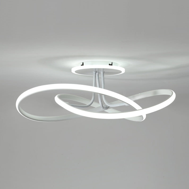 Modern LED Ceiling Light Strip Shape Ceiling Mount Lamp with Acrylic Shade for Bedroom