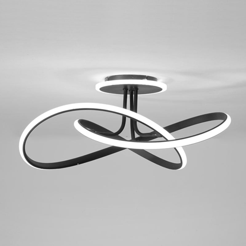 Modern LED Ceiling Light Strip Shape Ceiling Mount Lamp with Acrylic Shade for Bedroom