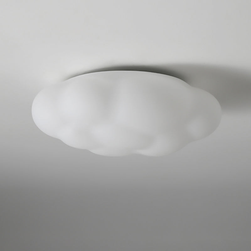 Single Modern White Flush Mount Lighting Acrylic LED Ceiling Light for Bedroom