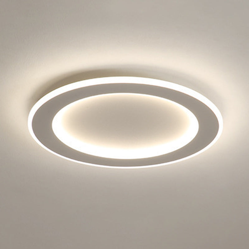 LED Ceiling Light White Round Ceiling Mount Light with Acrylic Shade for Bedroom