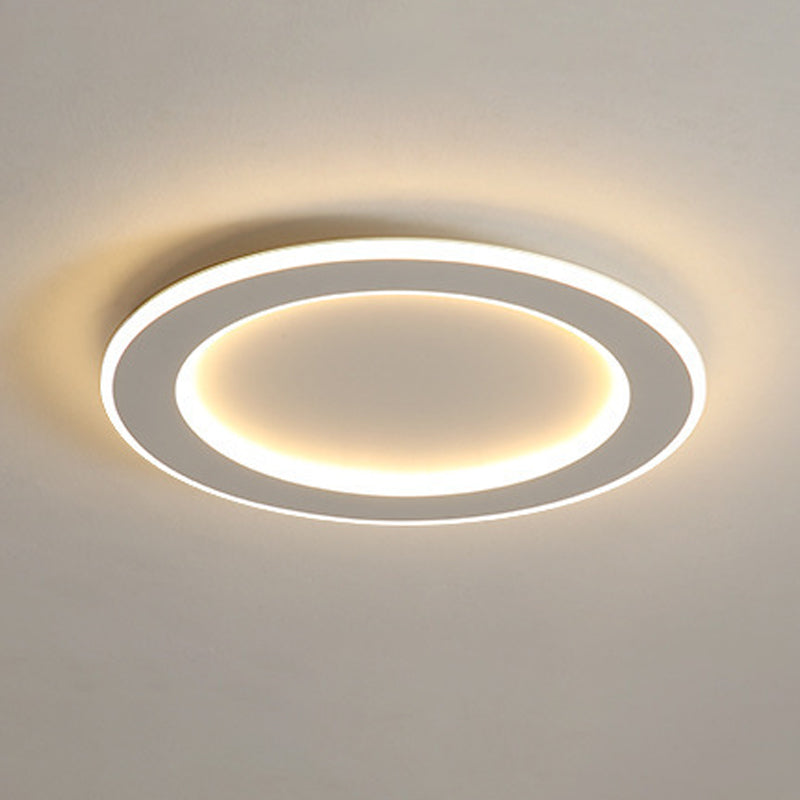 LED Ceiling Light White Round Ceiling Mount Light with Acrylic Shade for Bedroom