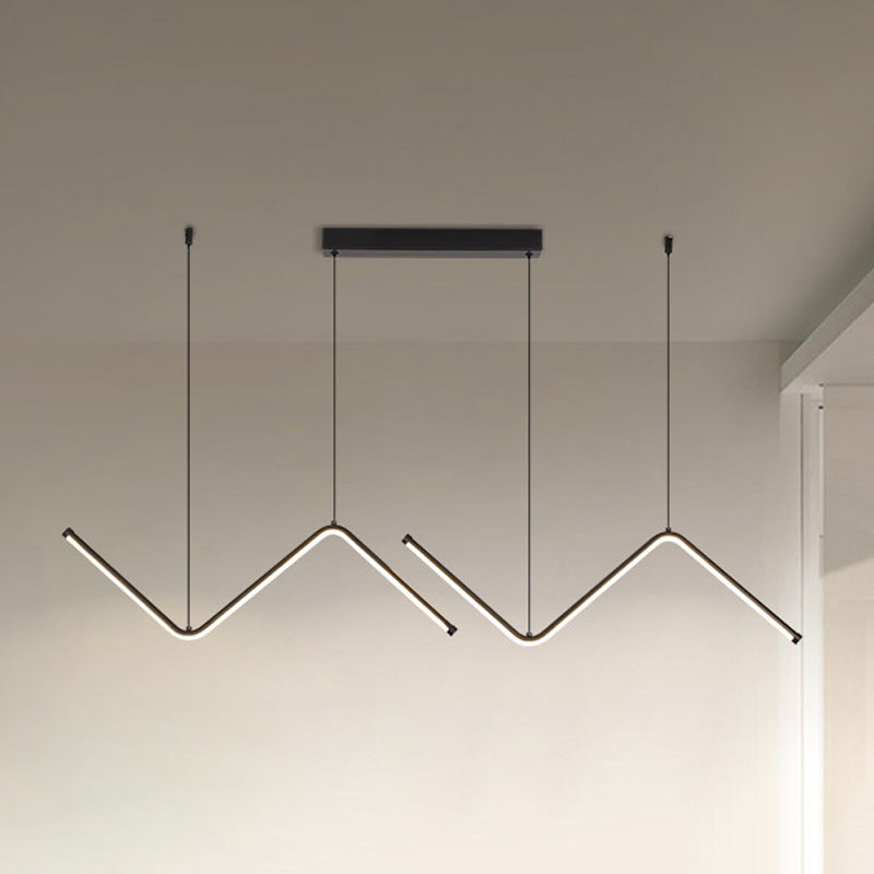 Metal Linear Hanging Lamp Kit Simplicity Hanging Island Lights for Dining Room