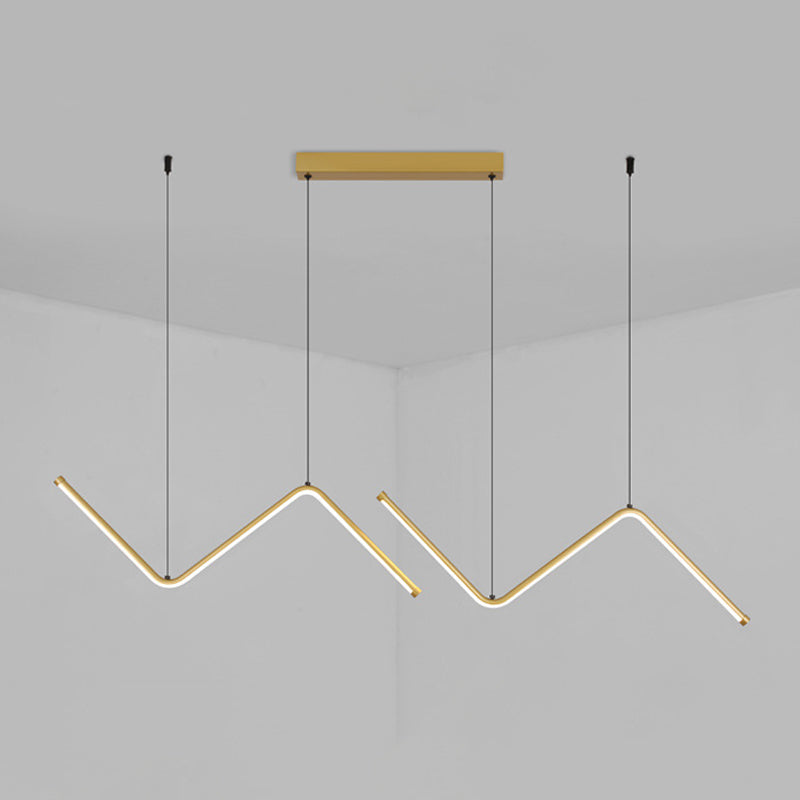 Metal Linear Hanging Lamp Kit Simplicity Hanging Island Lights for Dining Room