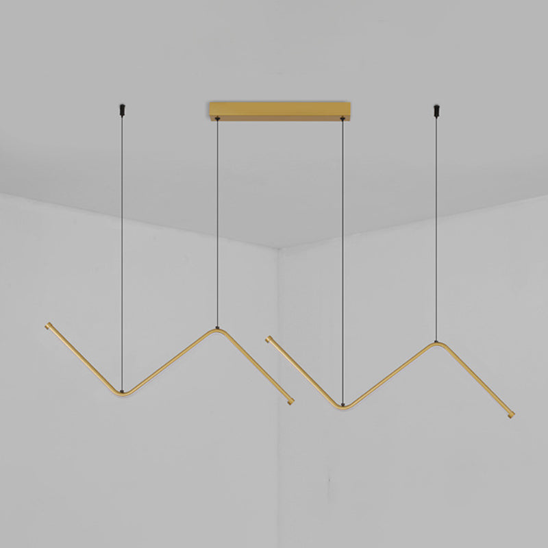 Metal Linear Hanging Lamp Kit Simplicity Hanging Island Lights for Dining Room