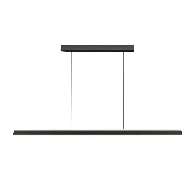 Linear Black Pendant Lighting Modern Metal Island Lighting for Dining Room