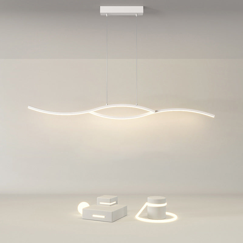 2-Light Modern Island Lighting Black/White LED Ceiling Light for Bedroom