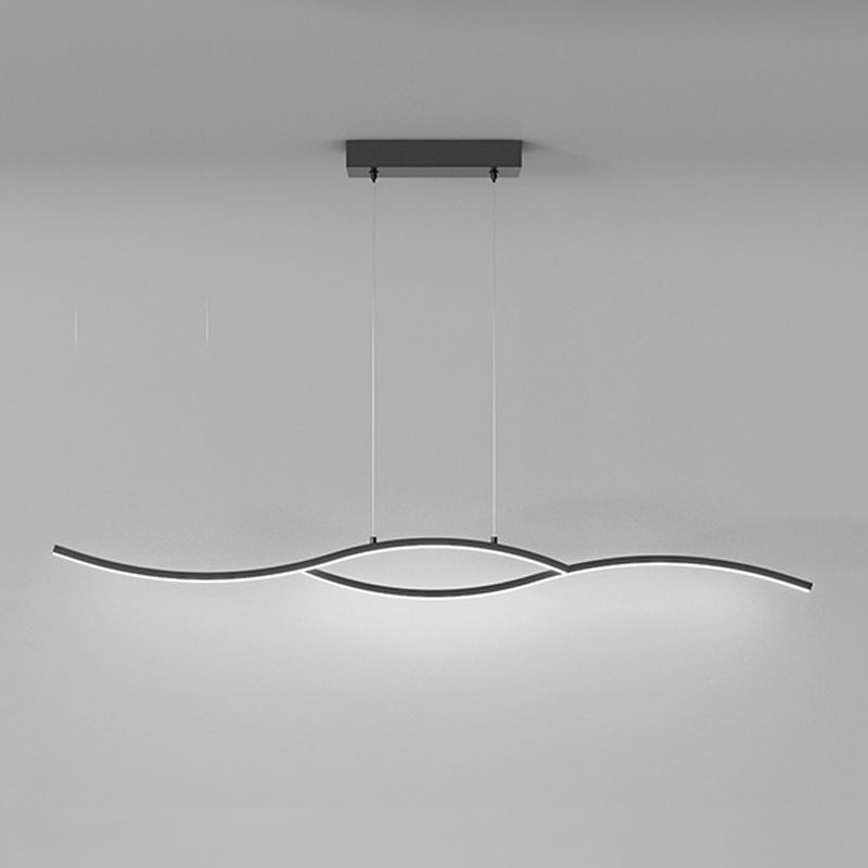 2-Light Modern Island Lighting Black/White LED Ceiling Light for Bedroom