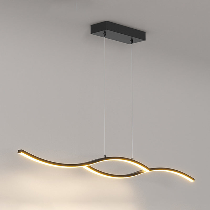 2-Light Modern Island Lighting Black/White LED Ceiling Light for Bedroom