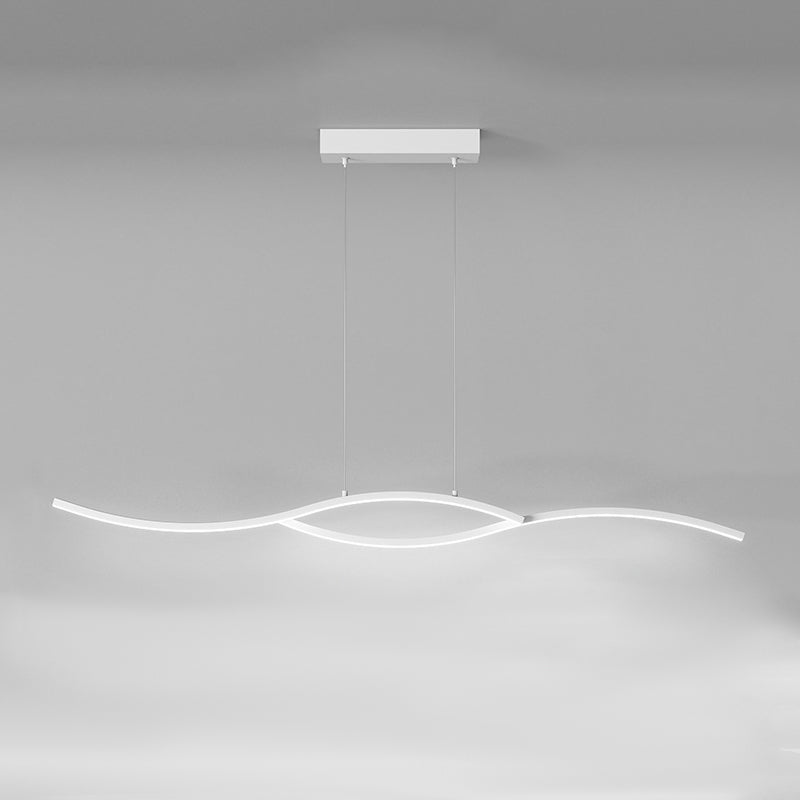 2-Light Modern Island Lighting Black/White LED Ceiling Light for Bedroom