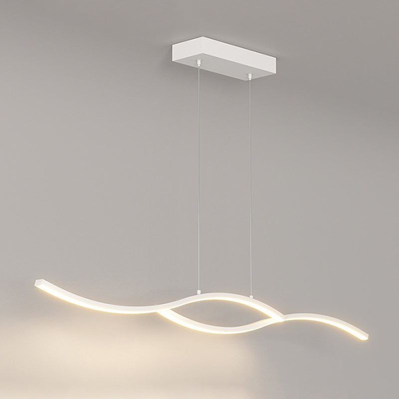 2-Light Modern Island Lighting Black/White LED Ceiling Light for Bedroom