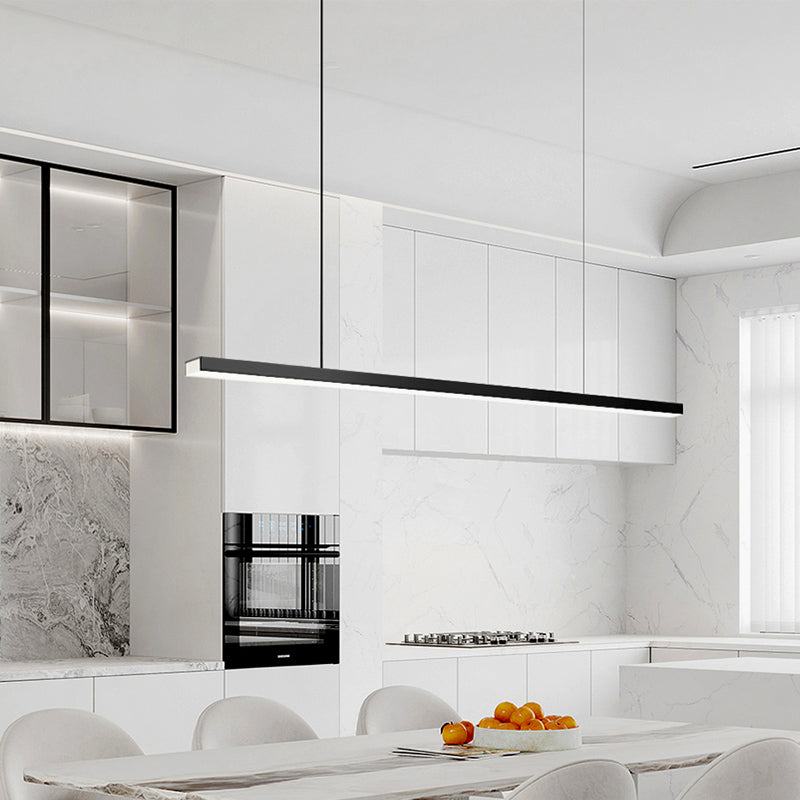 Minimalism Hanging Light Linear Island Light Fixture for Dining Room