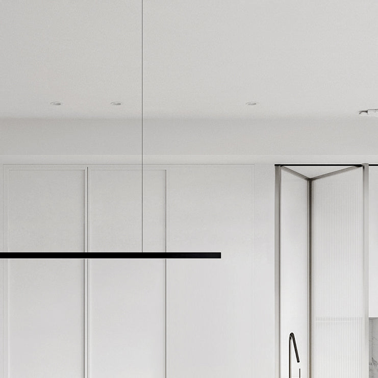Minimalism Hanging Light Linear Island Light Fixture for Dining Room