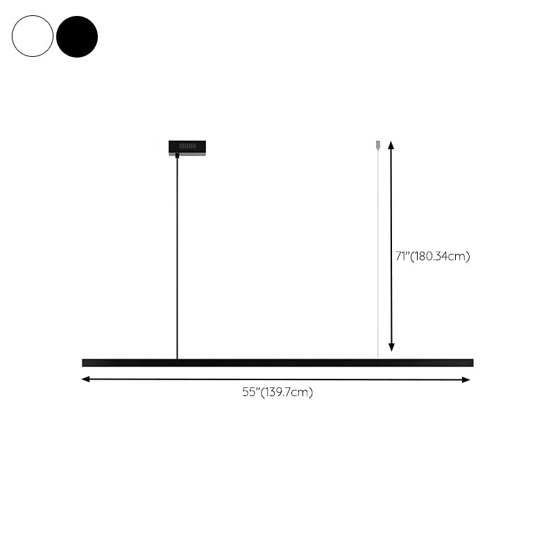 Minimalism Hanging Light Linear Island Light Fixture for Dining Room