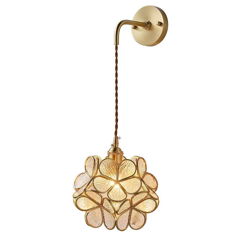 Nordic Style Copper Wall Light Colorful Ball Shape Wall Lamp for Living Room